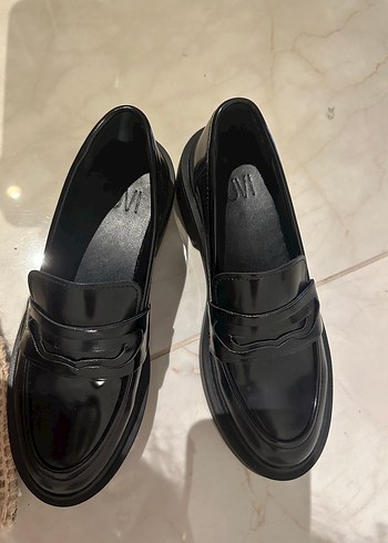37 Beden siyah Renk Siyah Platform Topuklu Kadın Loafer Ayakkabı