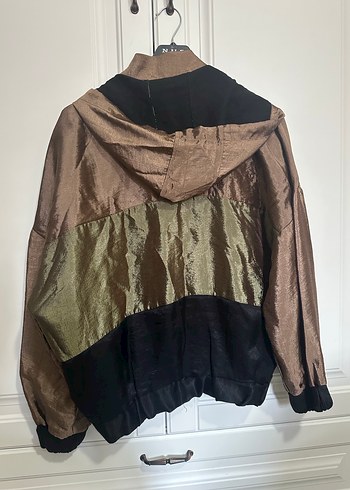 s Beden kahverengi Renk Kahverengi Kapüşonlu Kadın Streetwear Ceket