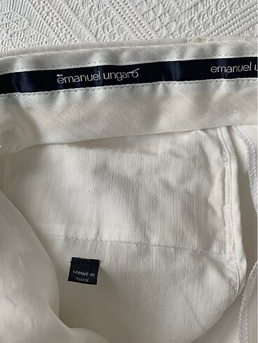 36 Beden beyaz Renk Emanuel Ungaro Krem Pantolon Krem
