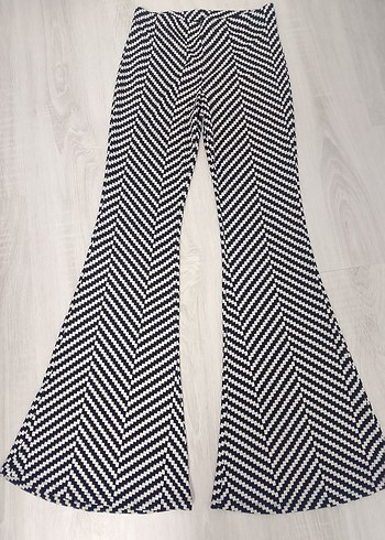 Diğer Zebra Desenli Pilili Kadın Kumaş Pantolon