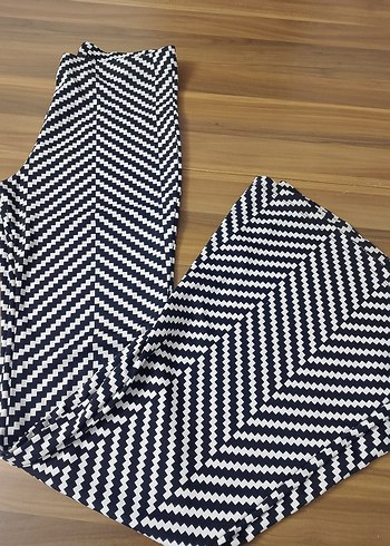 Zebra Desenli Pilili Kadın Kumaş Pantolon