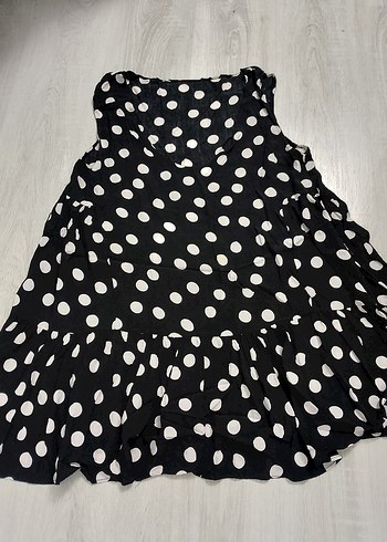 Puantiye Desenli Siyah Hamile Midi Etek - Görsel 2