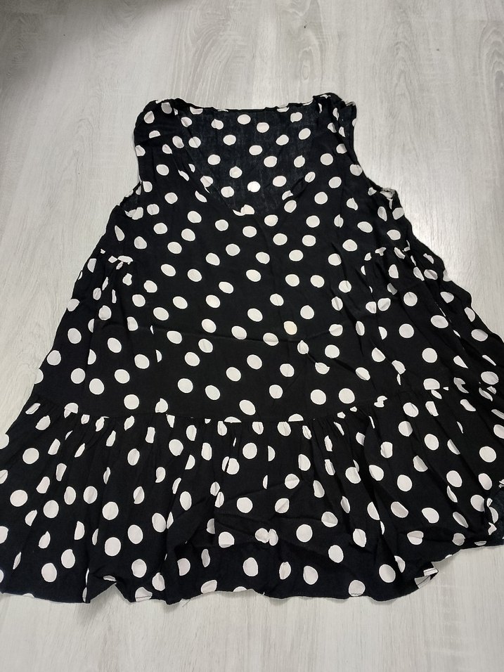 Puantiye Desenli Siyah Hamile Midi Etek - Görsel 5