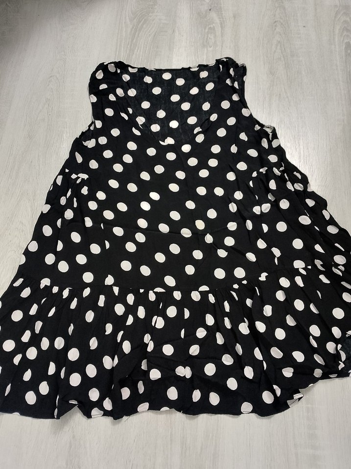 Puantiye Desenli Siyah Hamile Midi Etek - Görsel 2