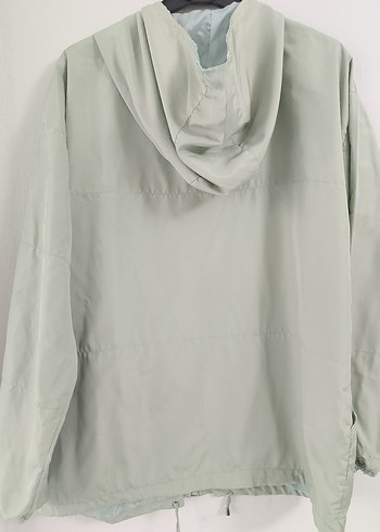 Erkek Düğmeli Kapüşonlu Gri Rüzgarlık - Görsel 3