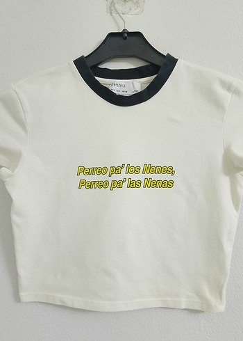 Beyaz Baskılı Tişört - Görsel 3