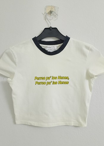 Beyaz Baskılı Tişört - Görsel 5