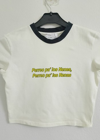 Beyaz Baskılı Tişört - Görsel 4