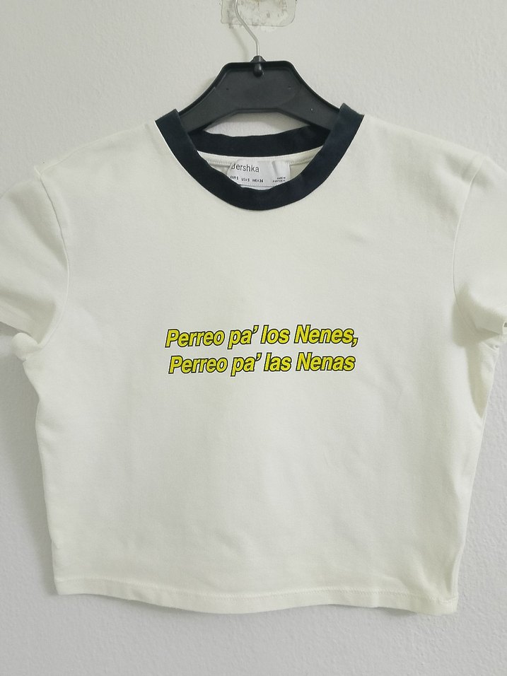 Beyaz Baskılı Tişört - Görsel 4