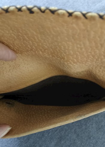 Deri Kadın Cüzdanı, çit citli Kahverengi - Görsel 3