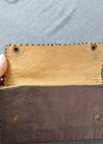 Deri Kadın Cüzdanı, çit citli Kahverengi - Görsel 5