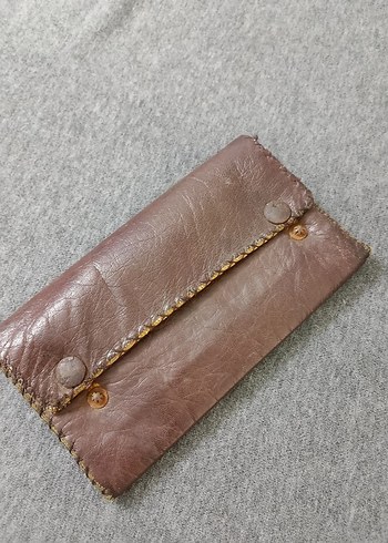 Deri Kadın Cüzdanı, çit citli Kahverengi - Görsel 2