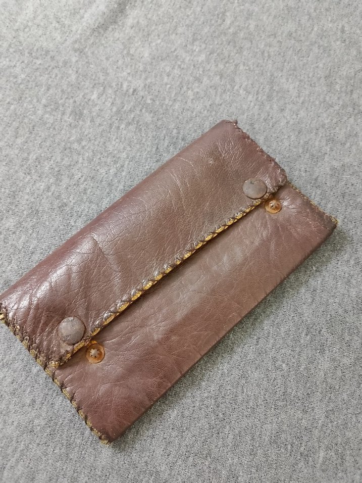 Deri Kadın Cüzdanı, çit citli Kahverengi - Görsel 2
