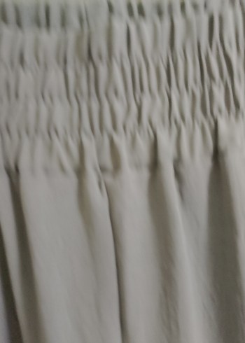 Gri Keten Kadın Bol Pantolon - Görsel 4