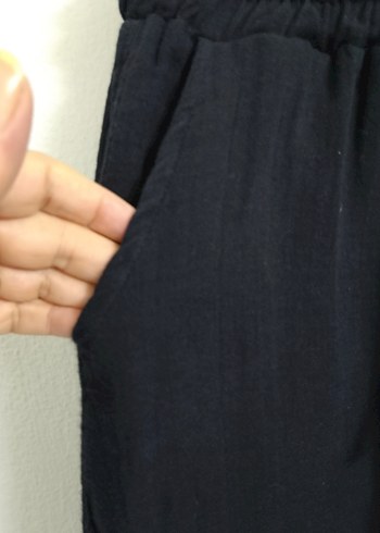 Siyah Kadın Rahat Kesim Denim Pantolon - Görsel 4