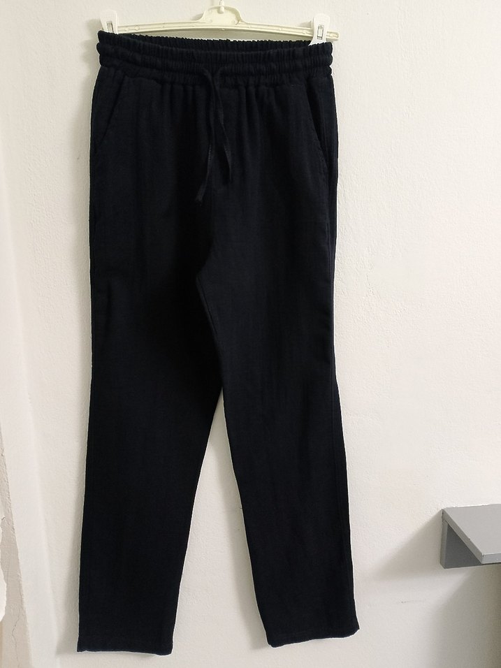 Siyah Kadın Rahat Kesim Denim Pantolon - Görsel 2