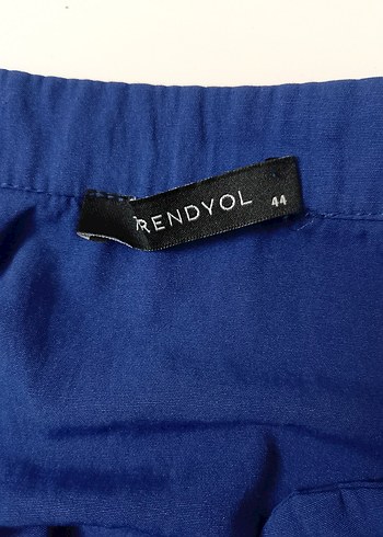 Uzun Mavi Fırfırlı Bohem Elbise - Görsel 6