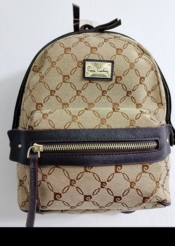 Bej Baskılı Süet Kadın Sırt Çantası - Görsel 2