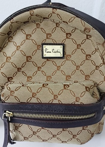 Bej Baskılı Süet Kadın Sırt Çantası - Görsel 20