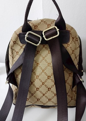 Bej Baskılı Süet Kadın Sırt Çantası - Görsel 7