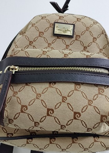 Bej Baskılı Süet Kadın Sırt Çantası - Görsel 4