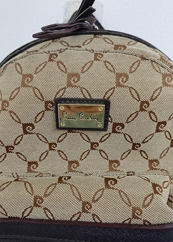 Bej Baskılı Süet Kadın Sırt Çantası - Görsel 5