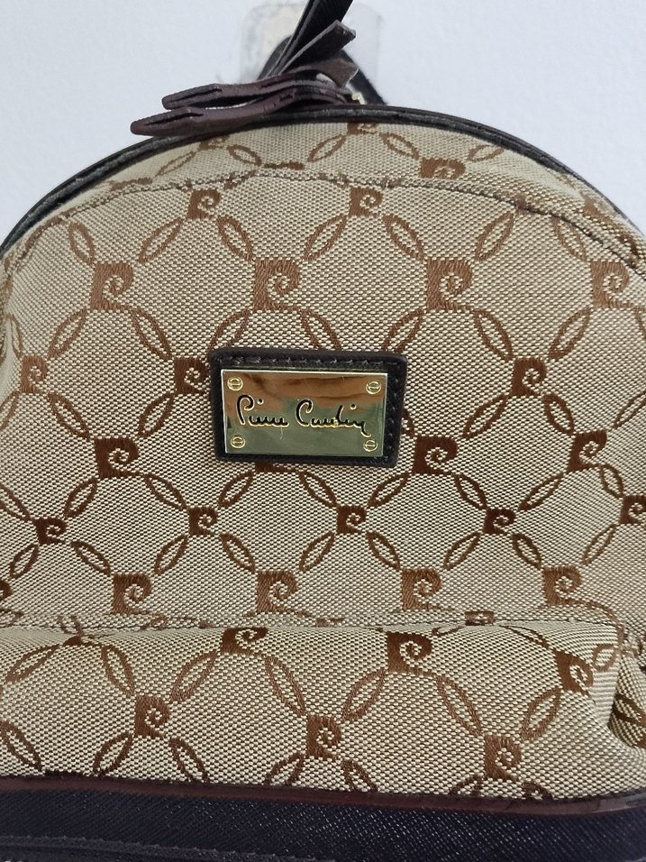 Bej Baskılı Süet Kadın Sırt Çantası - Görsel 5