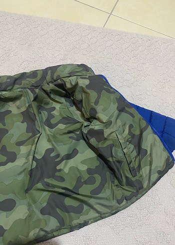 24-36 Ay Beden mavi Renk Mavi Fermuarlı Erkek Çocuk Mont