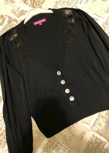 Zara Düğmeli Siyah Gotik Triko Hırka