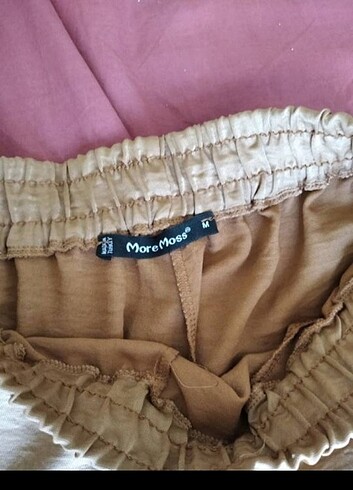 m Beden More Moss marka saten görünümlü pamuk pantolon 