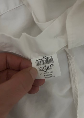 Erkek Beyaz Keten Gömlek Kısa Kollu - Görsel 8