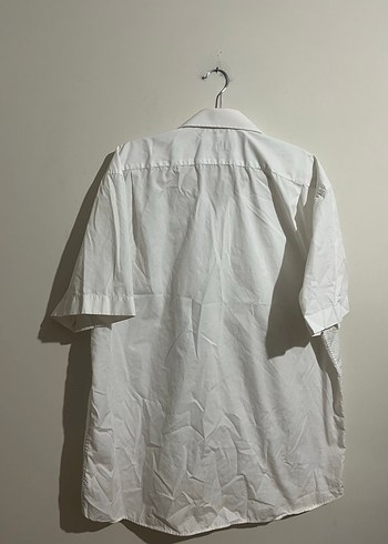 Erkek Beyaz Keten Gömlek Kısa Kollu - Görsel 2