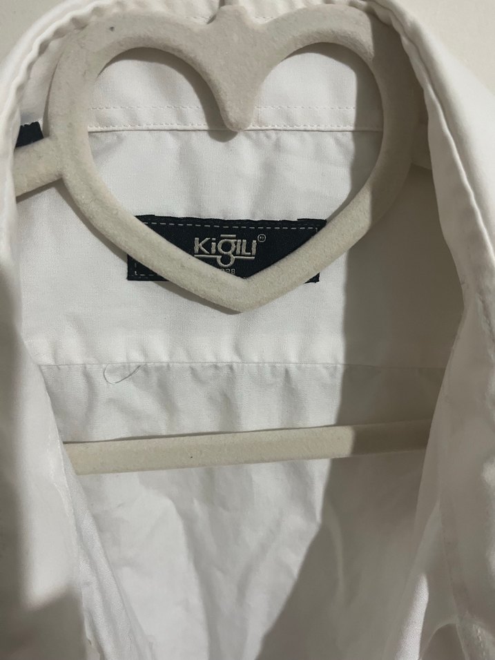 Erkek Beyaz Keten Gömlek Kısa Kollu - Görsel 3