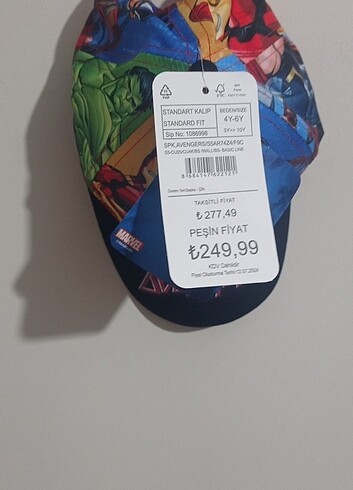 5-8 Yaş, 22 cm Beden çeşitli Renk LC Waikiki Şapka