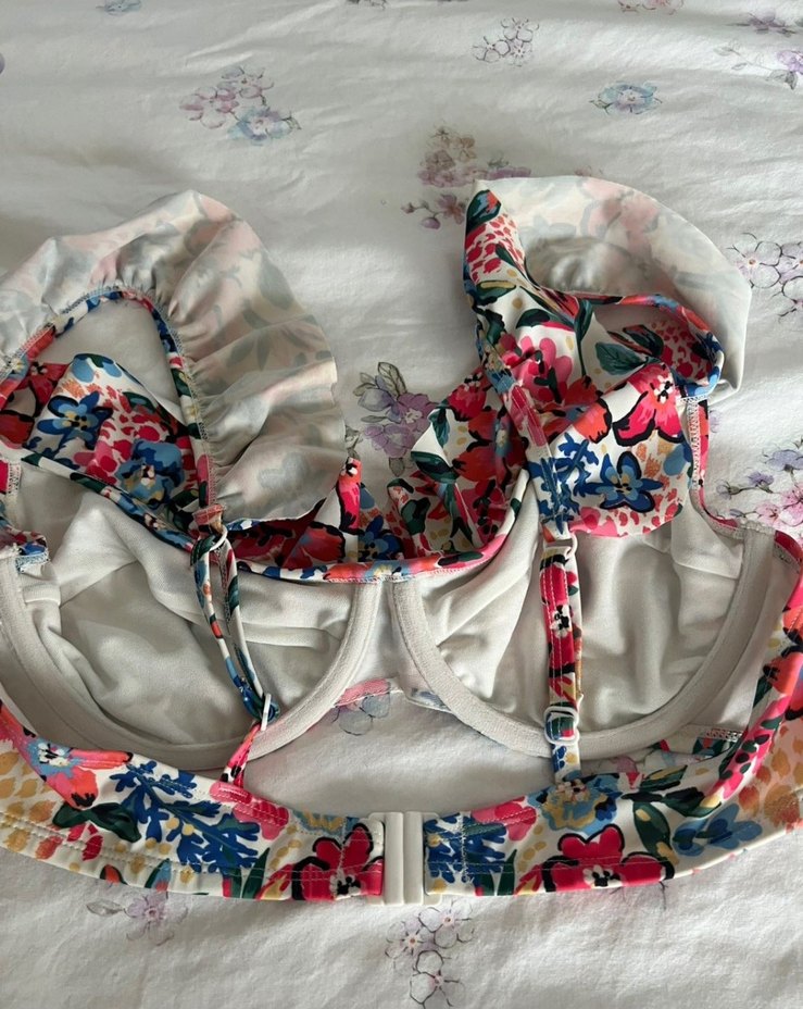 Çiçek Desenli Renkli Bohem Bikini - Görsel 2