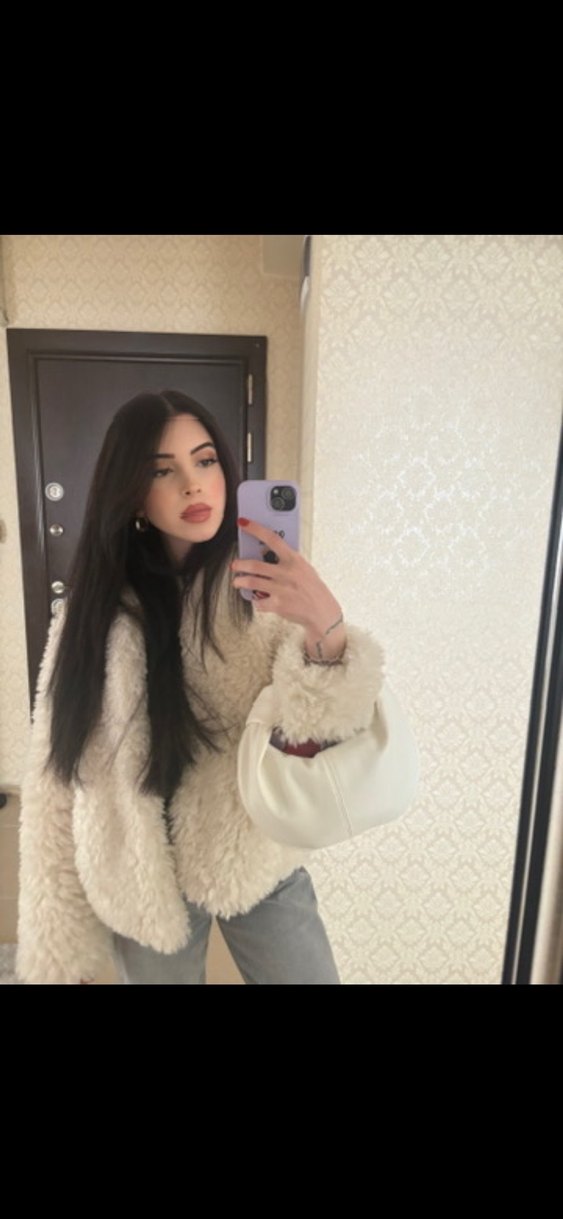 Beyaz Kürklü Kadın Kışlık Mont - Görsel 5