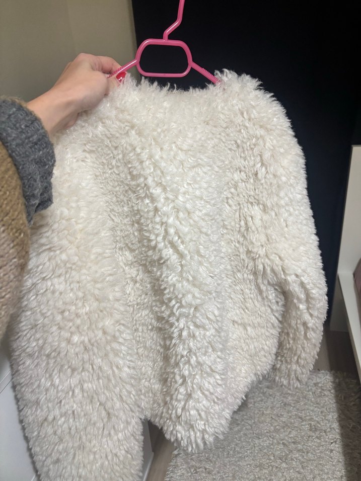 Beyaz Kürklü Kadın Kışlık Mont - Görsel 4