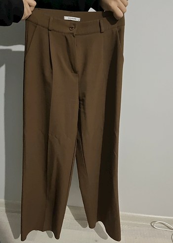Kahverengi Regular Fit Kadın Kumaş Pantolon