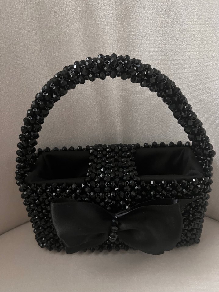 Siyah Boncuklu Kadın Çanta - Görsel 2