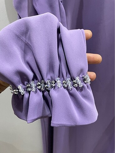 Lila büyük beden abiye - Görsel 2