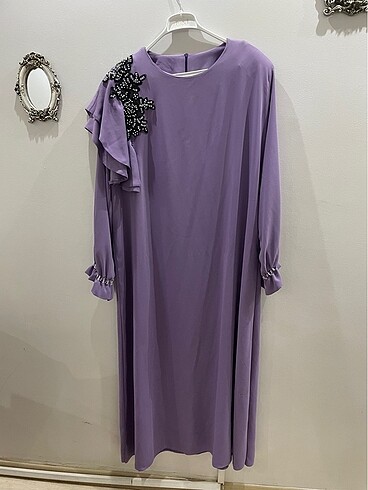 Lila büyük beden abiye - Görsel 3