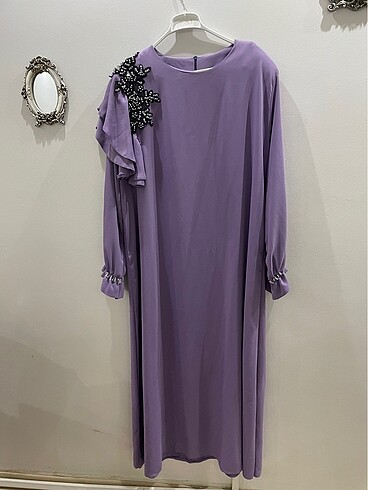 Lila büyük beden abiye - Görsel 4
