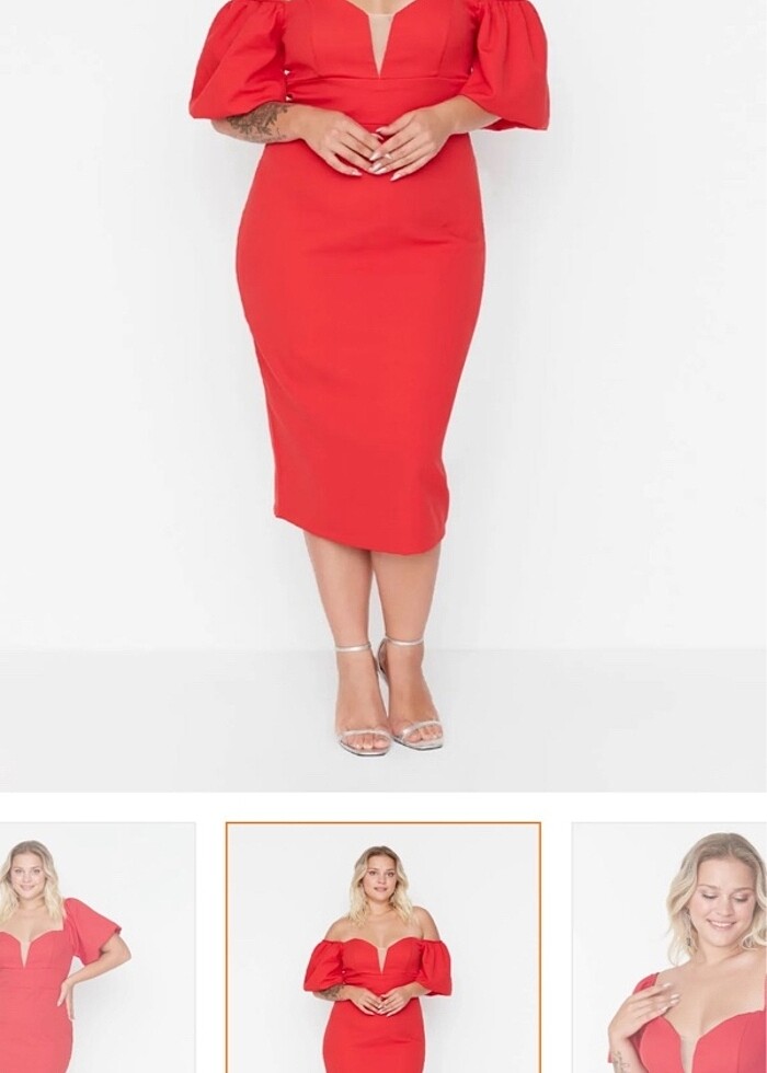 Kırmızı elbise - Görsel 2