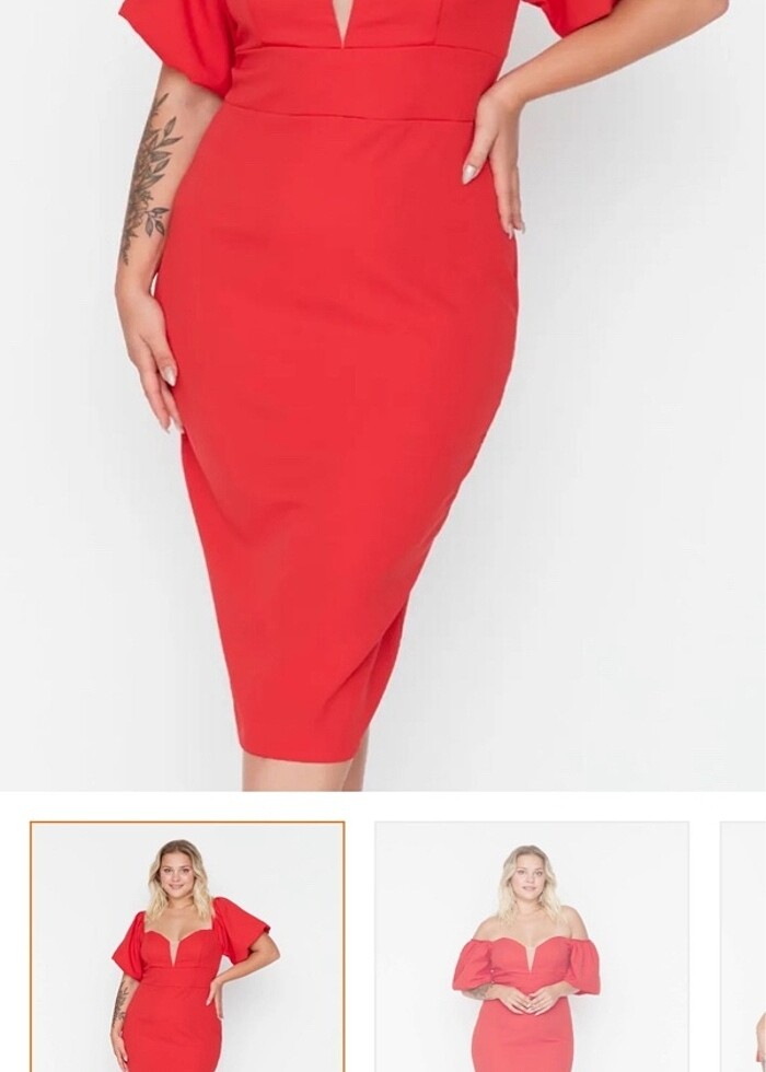 Kırmızı elbise - Görsel 4