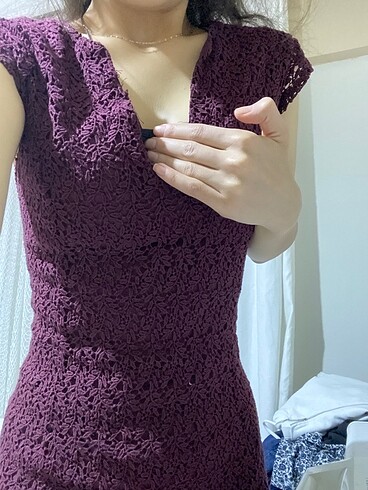 xs Beden bordo Renk Mango elbise