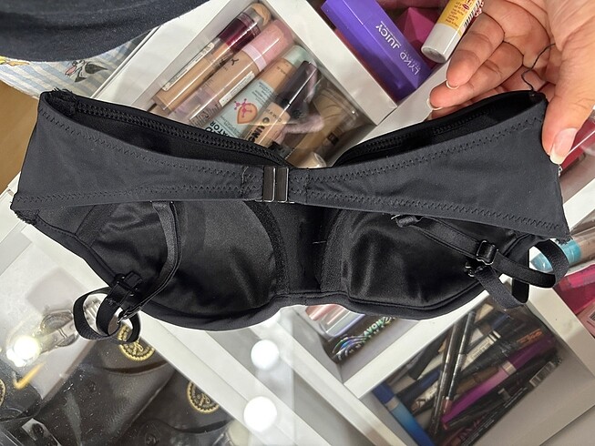 34 Beden siyah Renk Bikini üstü