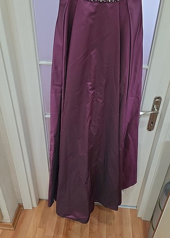 Mürdüm Uzun Kadın Abiye Elbise - Görsel 4