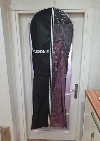 Mürdüm Uzun Kadın Abiye Elbise - Görsel 2