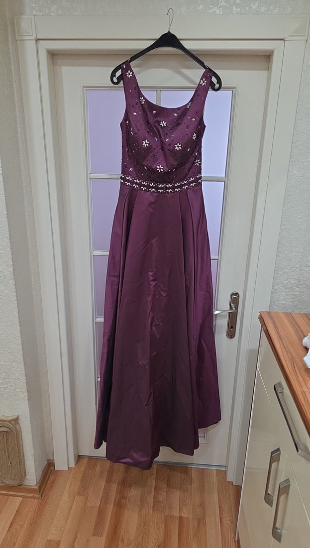 Mürdüm Uzun Kadın Abiye Elbise - Görsel 3