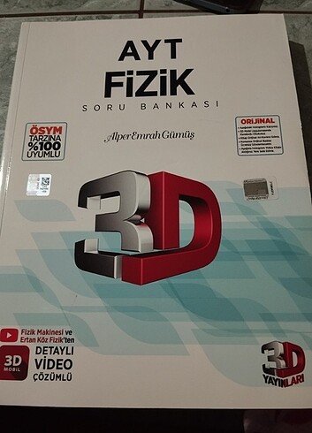 Ayt fizik 3D yayınları soru bankası